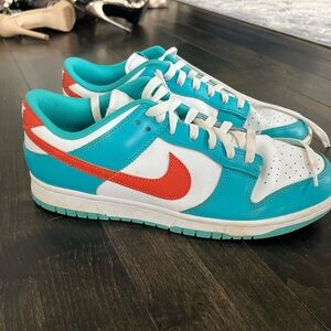 Nike Men’s Dunk Low Miami Dolphins Shoes